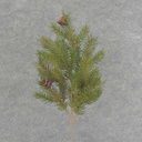 18" PINE SPRAY w/CONES X9 GREEN