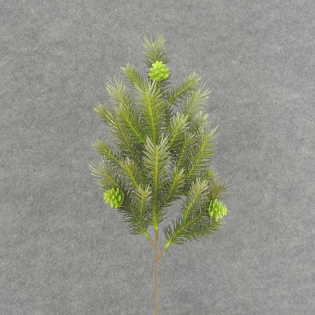 [XB6112-LGN] 18" PINE SPRAY w/CONES X9 LIGHT GREEN