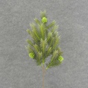 18" PINE SPRAY w/CONES X9 LIGHT GREEN
