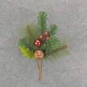 PINE PICK W/ORNAMENT 12"       