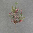 PINE/BERRY SPRAY W/SNOW 29" RED/BURG BERRIES