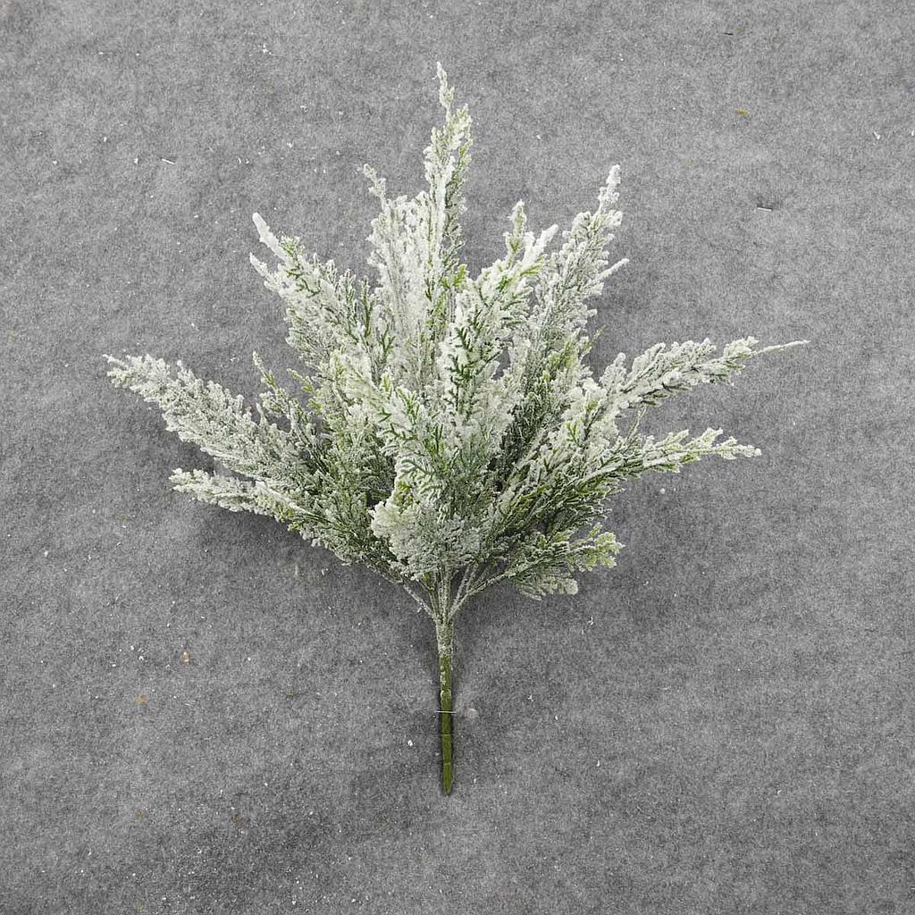 [XB8006] 15" CEDAR PINE BUSH X7 W/SNOW