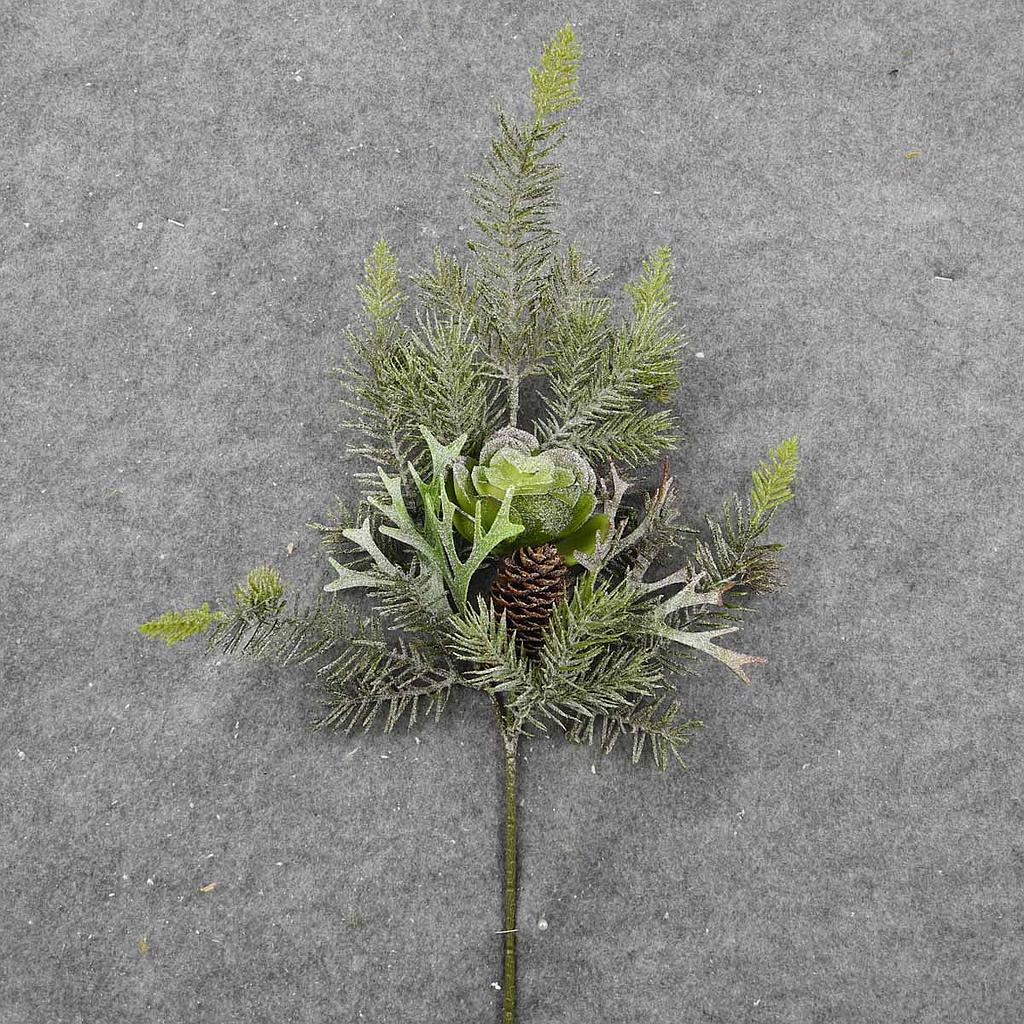 [XB8032] 19" PINE SPRAY W/HEN&CHICK