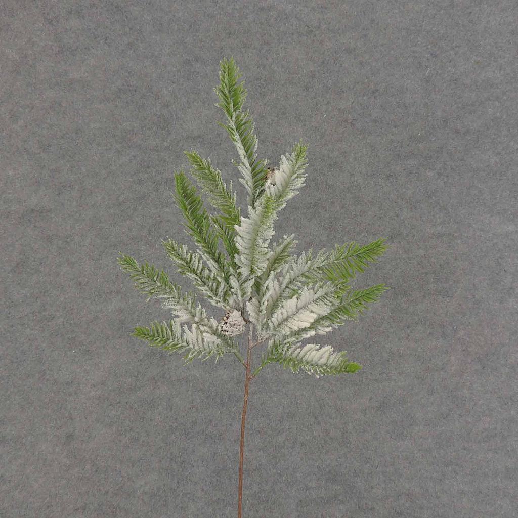 PLASTIC HEMLOCK SPRAY W/SNOW&CONE 20.5" (6/BAG) 