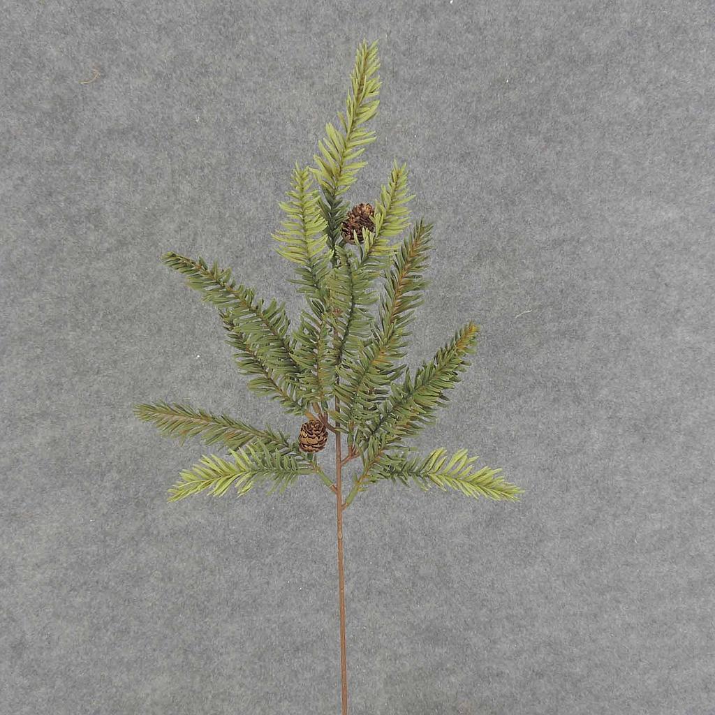 HEMLOCK PINE & CONE SPRAY 20.5" LIFELIKE