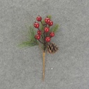 11" PINE PICK W/BERRIES