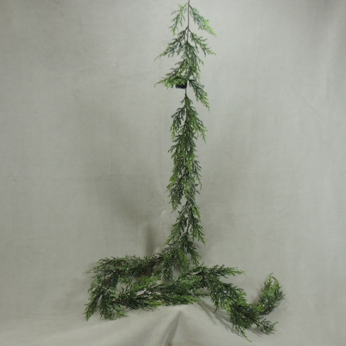 GARLAND SNOW PINE/CONE 6' POLY