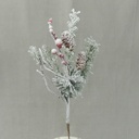 18" MIXED PINE SNOWY PICK W/BERRIES