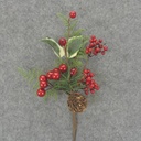 9.5" PINE/BERRY/HOLLY PICK
