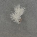 PINE SPRAY W/ 1 CONE WHITE 22"