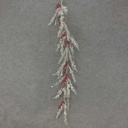PINE GARLAND W/BERRY CLUSTERS W/SNOW 45&quot;