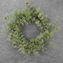 24" WREATH MING PINE W/CONES