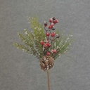 PINE SPRAY 16" W/ BERRY/CONES ICE