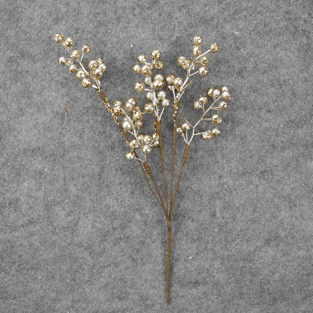 BERRY PICK 14" GOLD BERRIES