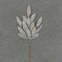 LEAF SPRAY X3 17&quot; (4/BAG)GLITTER/SILVER