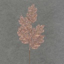 22" LEAF SPRAY X5 (4/BAG) GLITTER/ROSE GOL