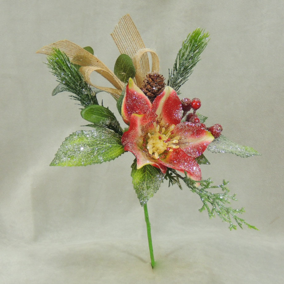 11" HELLE/CONE/PINE/BERRY/MISTLETOE PIC GREEN