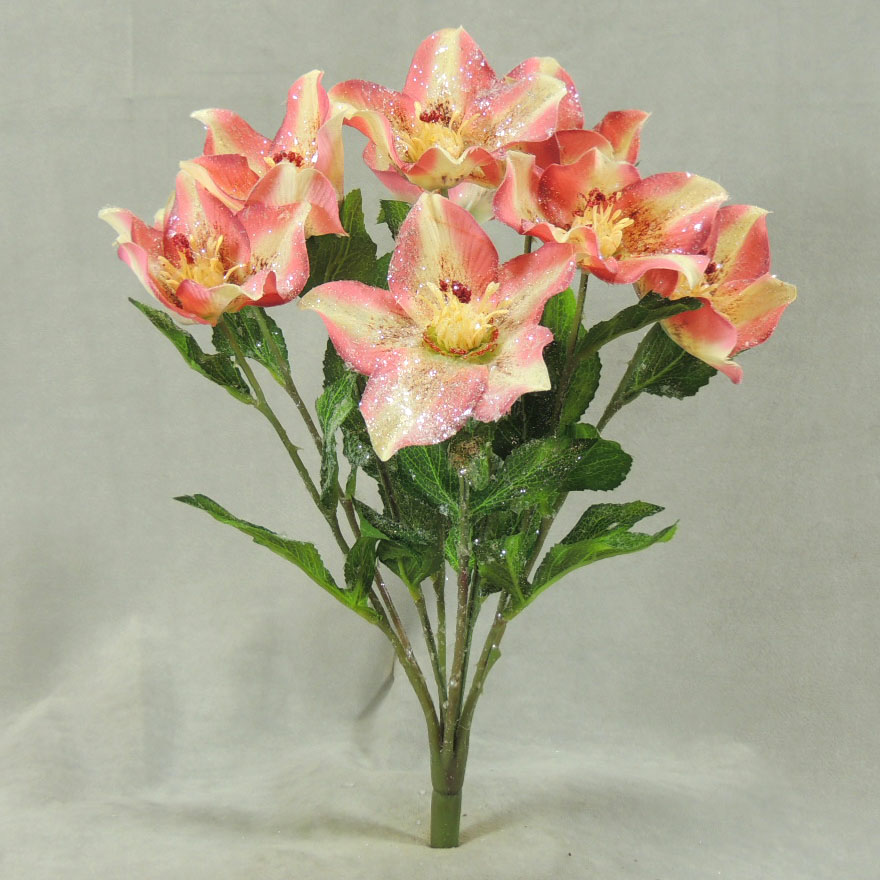 15.5" HELLEBORUS BUSH X9 FROST MAUVE