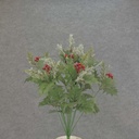 HOLLY/PINE BUSH X12 W/SNOW 20"