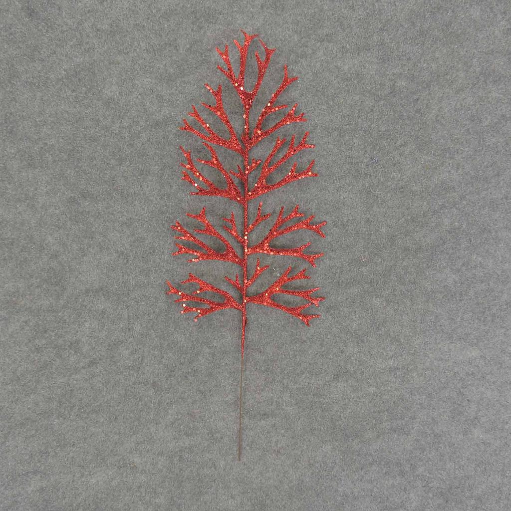 [XB6159-RED] 20" STAGHORN GLITTER SPRAY RED