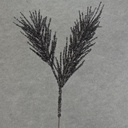 SEQUIN PINE SPRAY 25"  BLACK