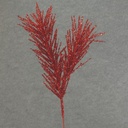 SEQUIN PINE SPRAY 25"  RED