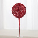 BALL 4" dia ON 16" STEM GLITZ  RED