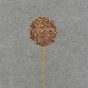 BALL 4" dia ON 16" STEM RUST/GD