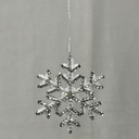 6" SNOWFLAKE HANGING SEQUIN/GLT