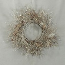 22" WREATH GLITTER PINE/TWIG