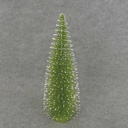 14" TREE GREEN GLITTER/SNOW