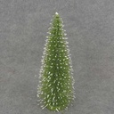 TREE 14" GREEN GLITTER/SNOW