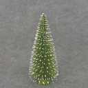 TREE 8.5" GREEN GLITTER/SNOW