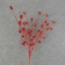 25" TWIG/CONE SPRAY X9 GLITTER RED