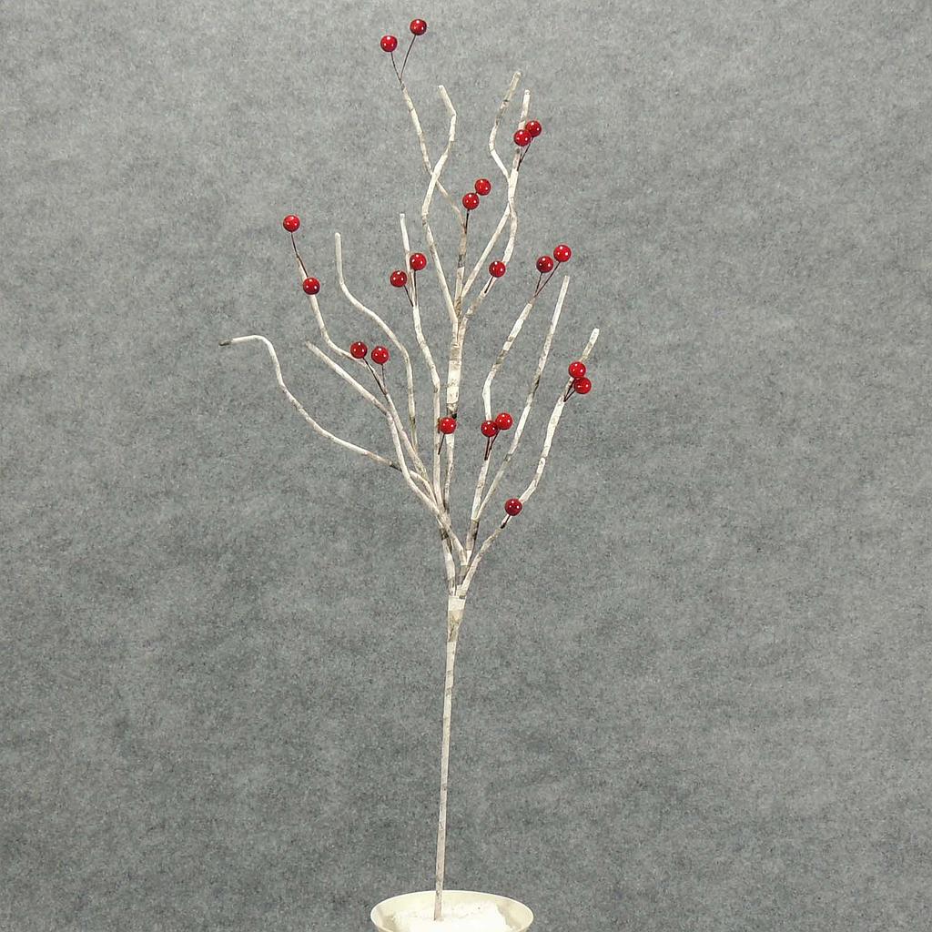 24" WILLOW BRANCHES W/BERRIES RED