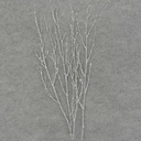 24" TWIG SPRAY W/GLITTER 4/BAG SILVER