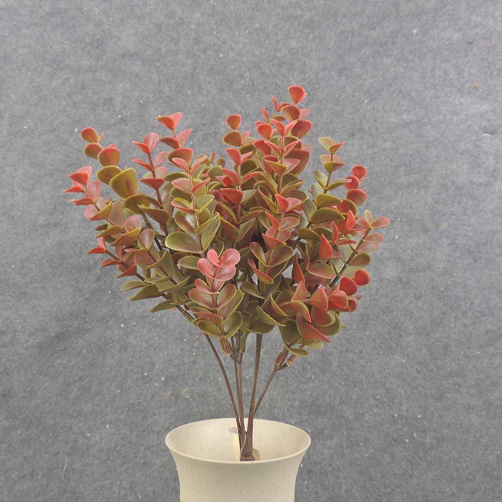 12" EUCALYPTUS BUSH X6 RED/GREEN