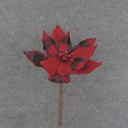 13" POINSETTIA PICK RED/PLAID