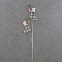 STOCKING SPRAY X2 27" BLK PLAID