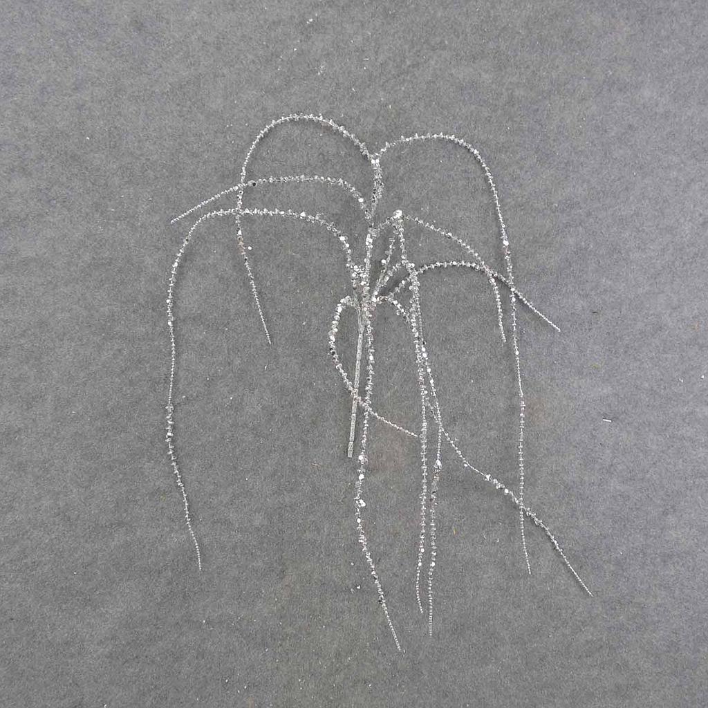HANGING GLITTER VINE 32" SILVER