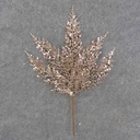 12" FERN SPRAY W/GLITTER CHAMPAGNE