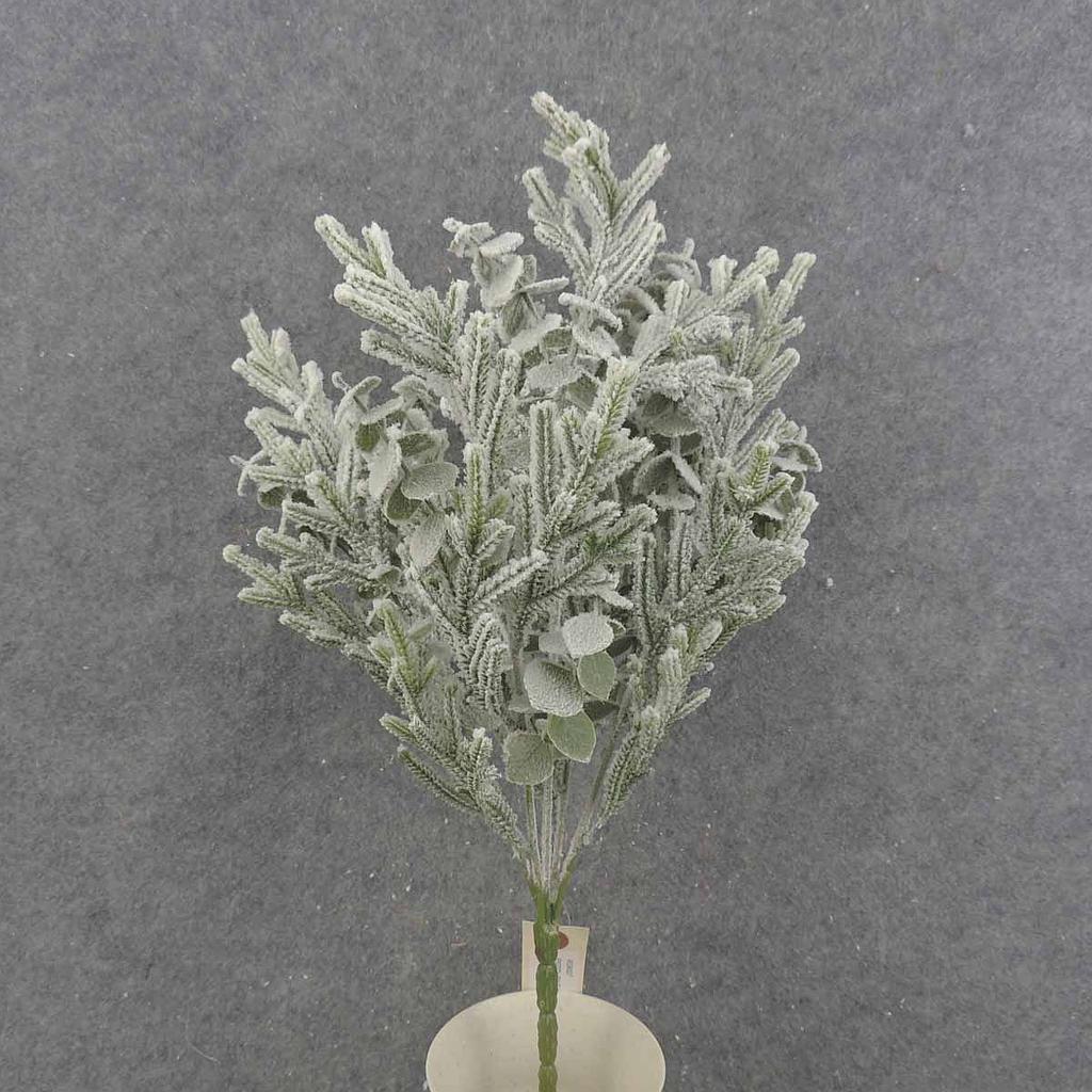 [XE9007] 20" PISTOL PINE BUSH X5 FLOCKED W/ EUCALYPTUS