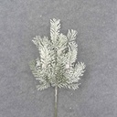 17" HEMLOCK SPRAY X3 FLOCKED W/ CONES