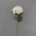 27" HYDRANGEA STEM VELVET W/GLITTER CREAM