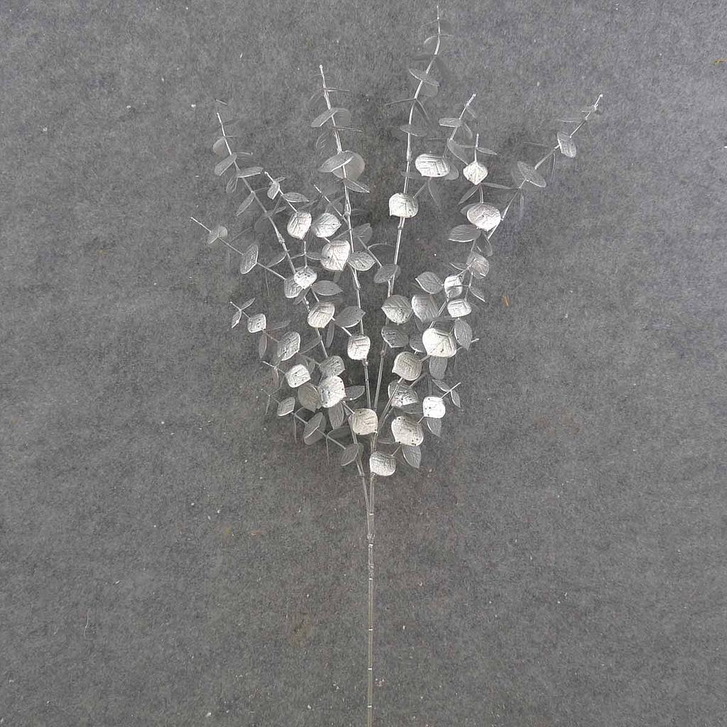 [XE9065-SIL] 25.5" EUCALYPTUS SPRAY X4 METALLIC SILVER