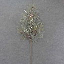 FROSTED CEDAR SPRAY 31.5" W/CONE & EUCALYPTUS