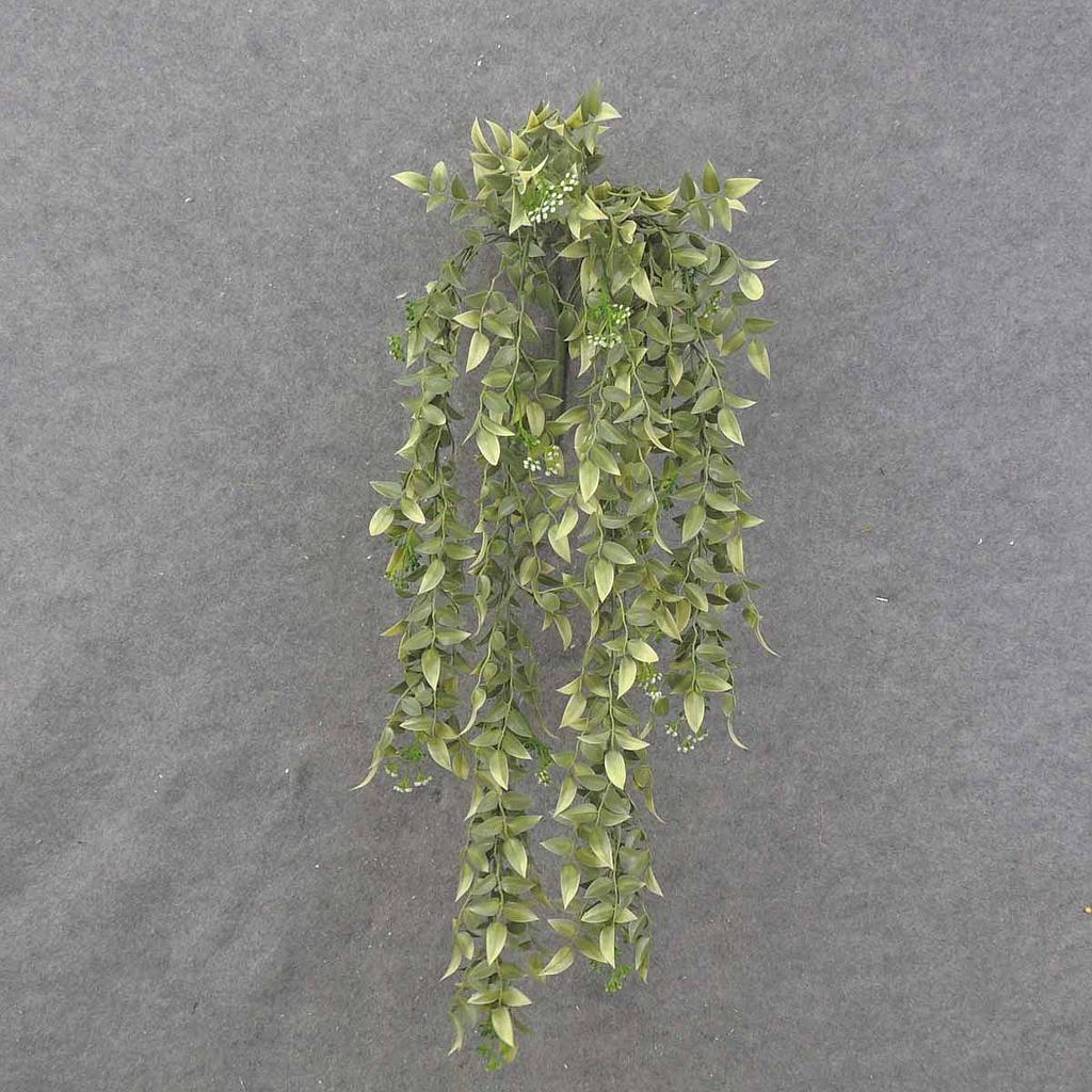 30" HANGING TEA LEAF VINE X6 GREEN/CREAM