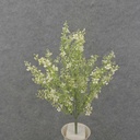 21" SEEDED FLOWER BUSH X9 CREAM/GREEN