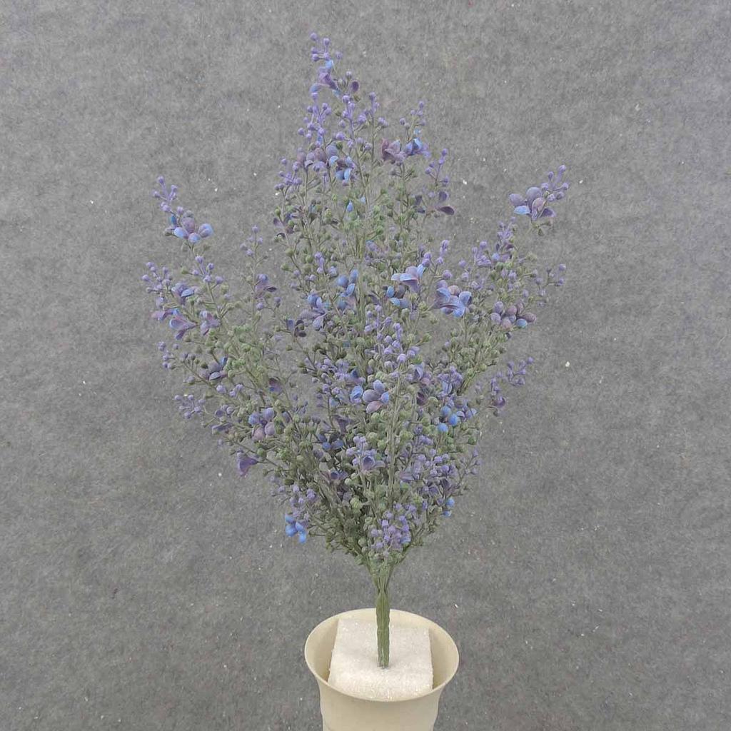 21" SEEDED FLOWER BUSH X9 PURPLE/GREEN