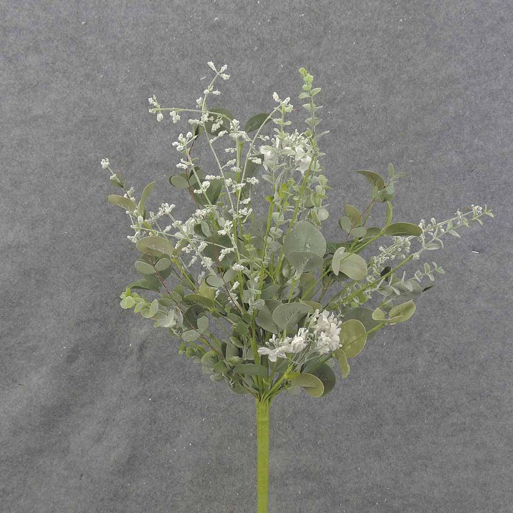 EUCALYPTUS BUSH 23" W/ WHITE FLOWERS